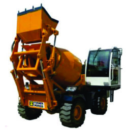 Concrete Mixer 1200L Mobile Self Loading Hydrostatic Drive